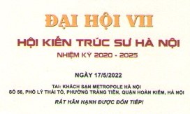 Giấy mời Đại hội VII Hội KTS Hà Nội (Nhiệm kỳ 2020-2025)