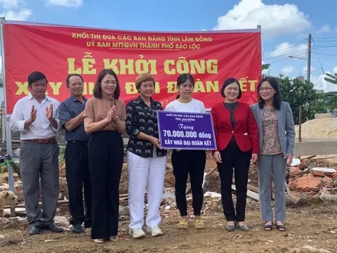 Bảo Lộc, Lâm Đồng: Khởi công xây dựng nhà Đại đoàn kết cho hộ nghèo tại xã Đại Lào