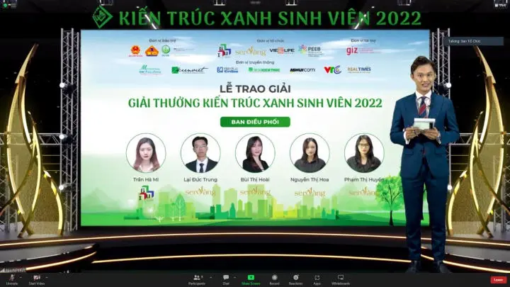 Sinh viên Đại học Kiến trúc Hà Nội đạt Giải Nhất cuộc thi Kiến trúc xanh sinh viên 2022