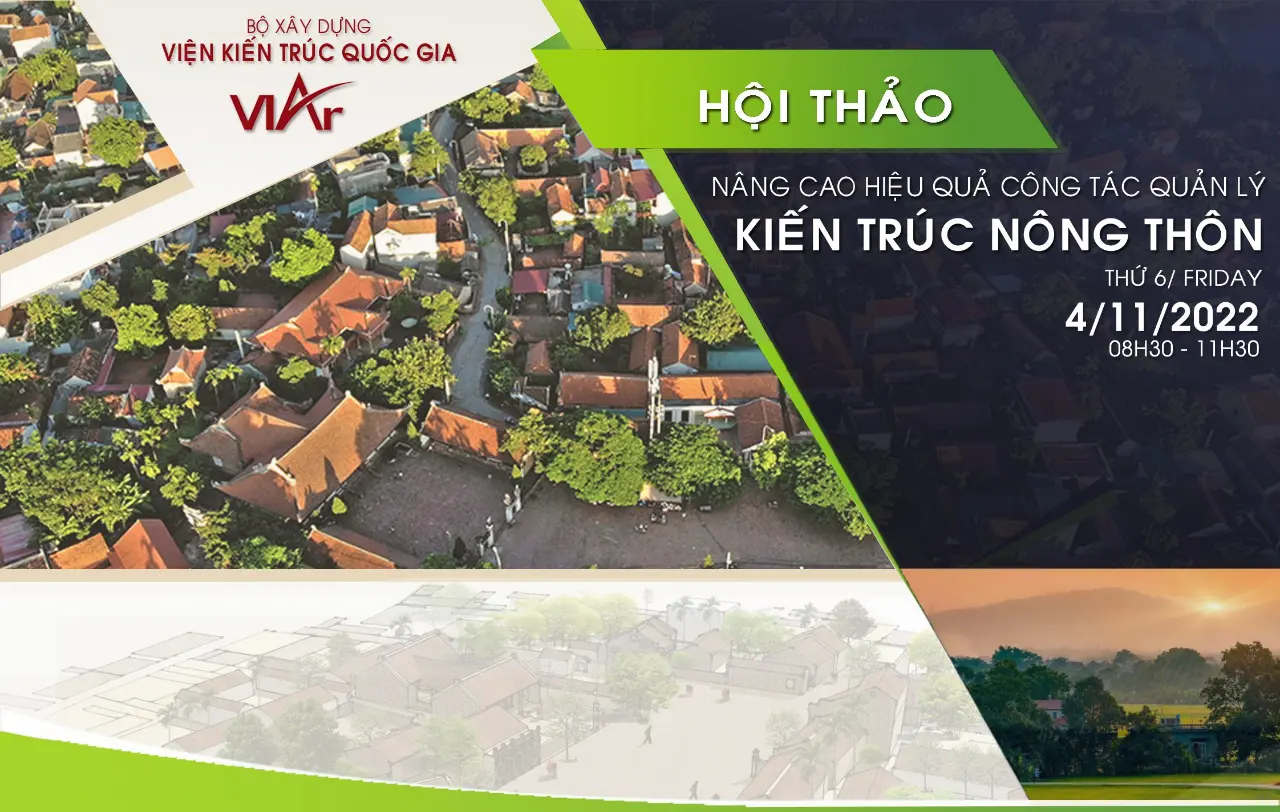 Thư mời tham dự Hội thảo khoa học Nâng cao hiệu quả công tác quản lý kiến trúc nông thôn
