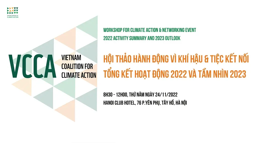 Hội thảo Hành động vì Khí hậu – Tổng kết hoạt động 2022 và Tầm nhìn 2023