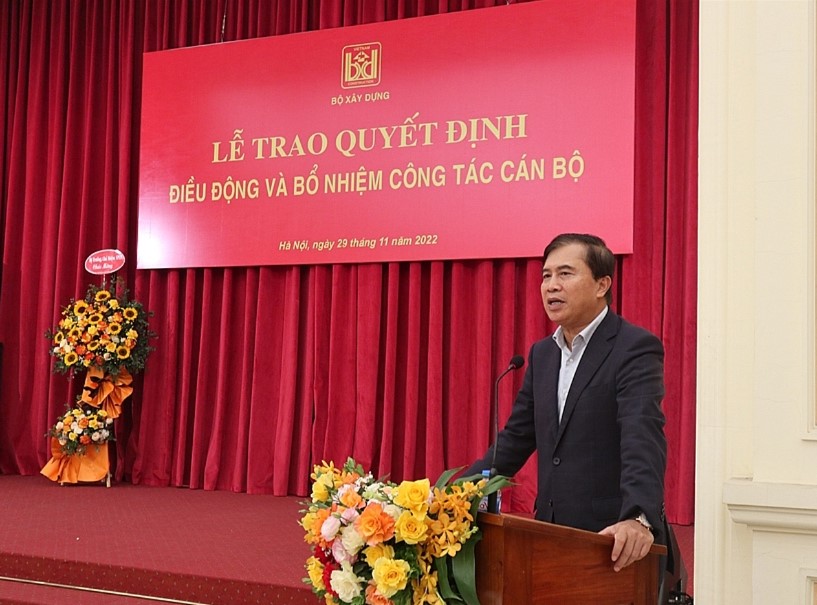 Thứ trưởng Bộ Xây dựng Lê Quang Hùng phát biểu tại buổi lễ