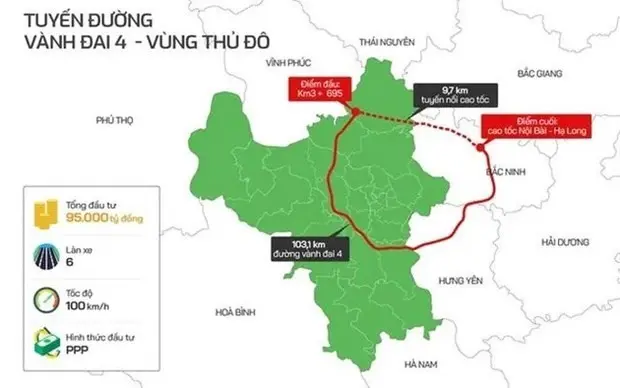Hà Nội dự kiến khởi công đường Vành đai 4 vào tháng 6/2023
