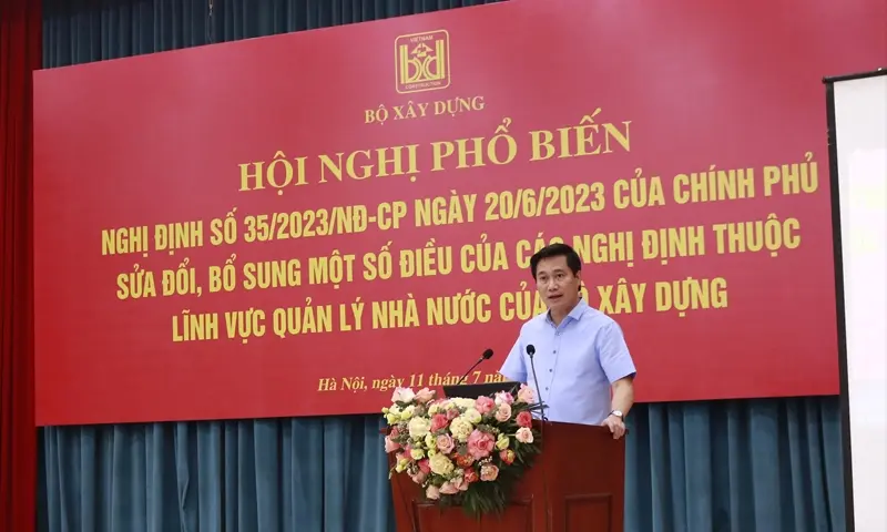 Bộ Xây dựng tổ chức Hội nghị Phổ biến những sửa đổi, bổ sung một số điều của các nghị định thuộc lĩnh vực quản lý Nhà nước của Bộ