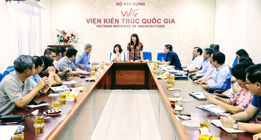 Đoàn công tác Vụ Quy hoạch Kiến trúc (Bộ Xây dựng) làm việc với Viện Kiến trúc Quốc gia