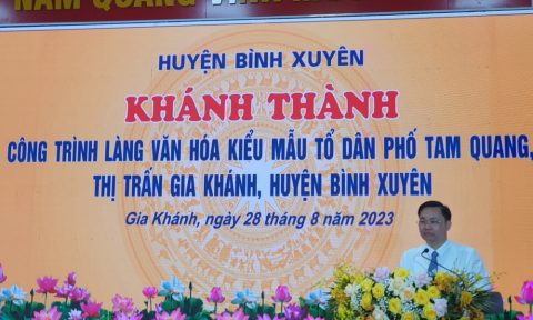 Bình Xuyên (Vĩnh Phúc): Khánh thành công trình Làng văn hóa kiểu mẫu Tổ dân phố Tam Quang