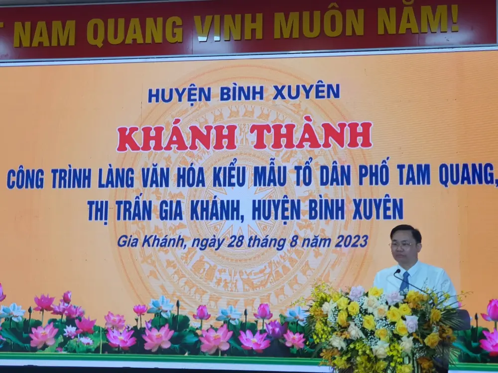 Bình Xuyên (Vĩnh Phúc): Khánh thành công trình Làng văn hóa kiểu mẫu Tổ dân phố Tam Quang