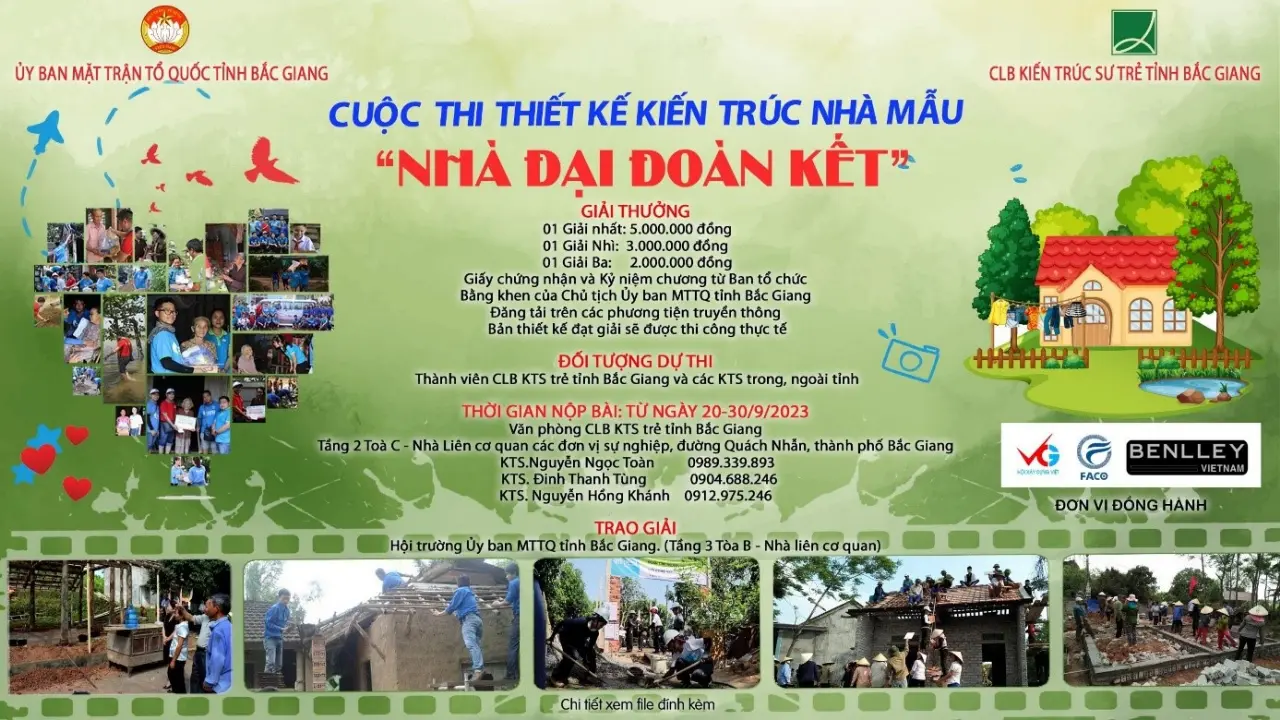 Bắc Giang phát động Cuộc thi Thiết kế kiến trúc nhà mẫu “Nhà Đại đoàn kết”