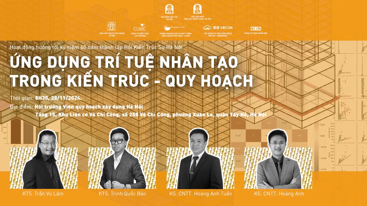 Hướng tới kỷ niệm 40 năm thành lập Hội Kiến trúc sư Hà Nội – Tọa đàm ứng dụng công nghệ trí tuệ nhân tạo (AI) trong kiến trúc và quy hoạch
